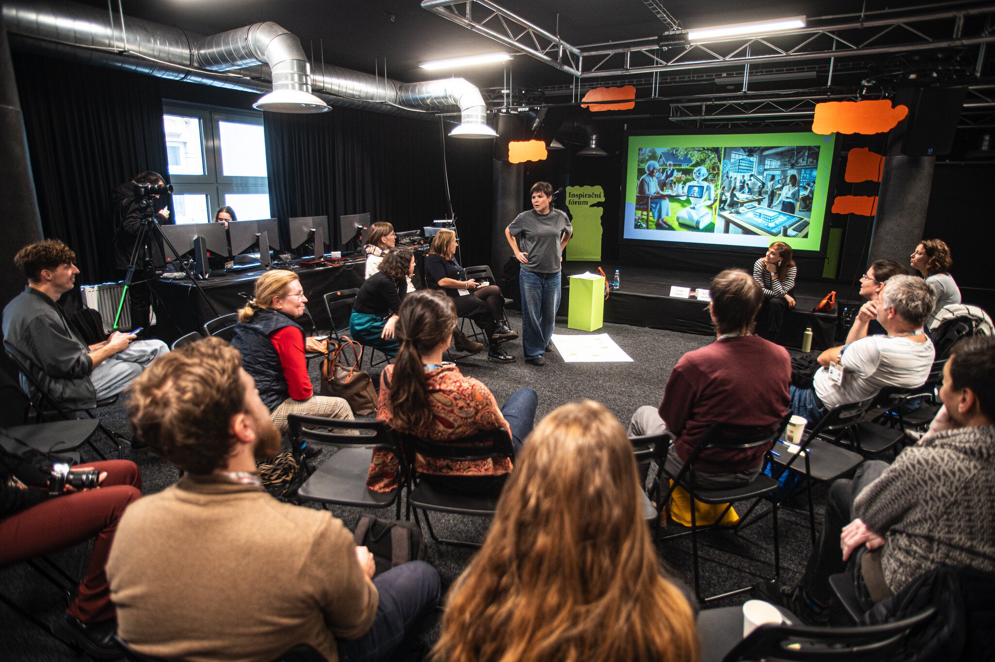 Nad otázkou volného času a technologií přemýšleli návštěvníci Inspiračního fóra v rámci interaktivního workshopu. Foto: Štefan Berec
